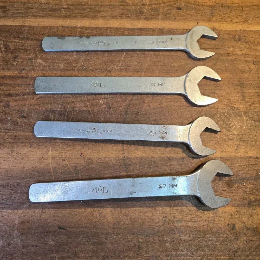 4 MAC TOOLS  24 & 27mm THIN OPEN END  WRENCH   #S157 S158 S157A S158A USA